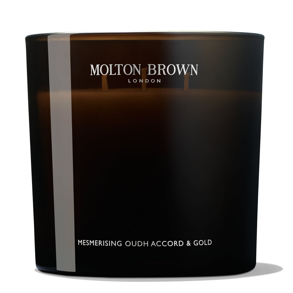 Molton Brown Home Fragrance Mesmerising Oudh Accord & Gold 3 Wick Scented Candle Geurkaars