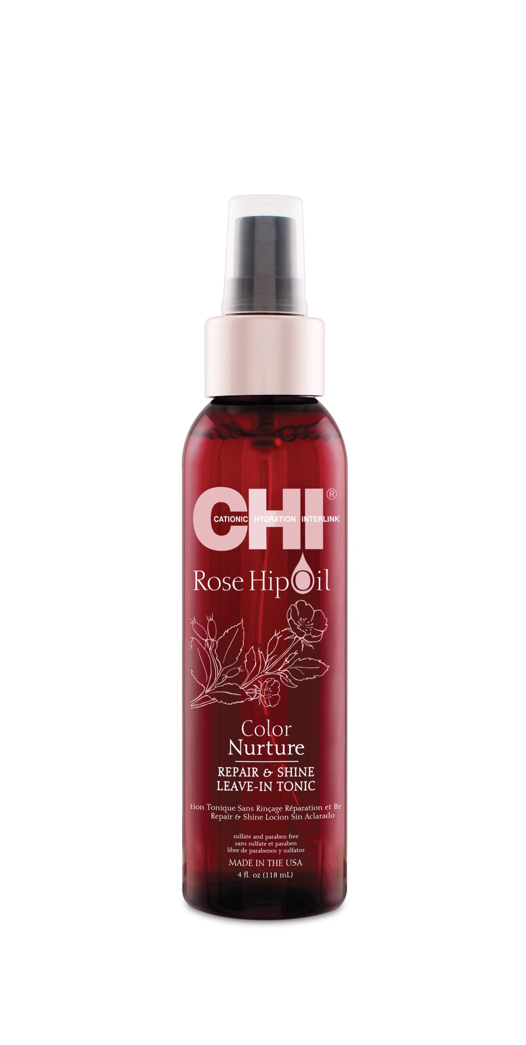 CHI Rose Hip Oil Color Nurture Repair & Shine Leave-in Spray