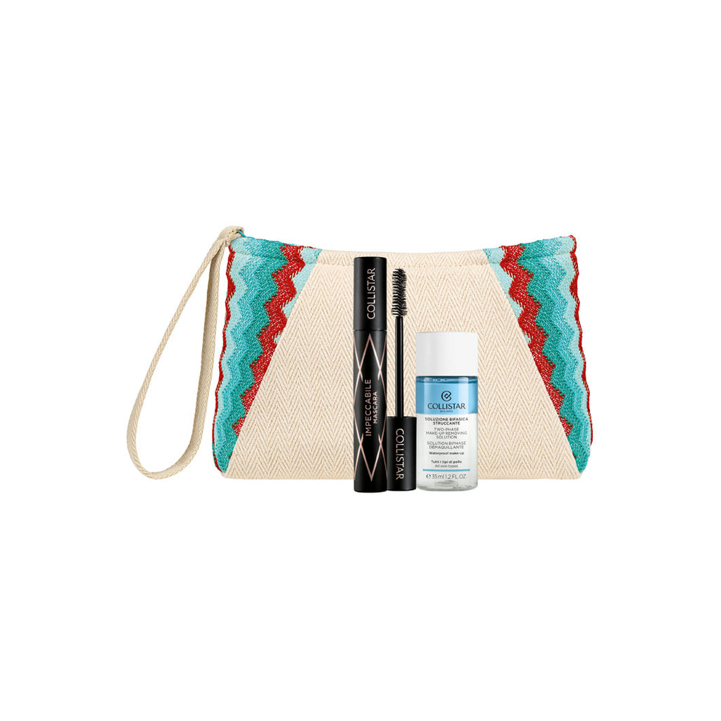 Collistar Set Impeccabile Mascara + Mini Make-Up Removing Micellar Water + Pouch