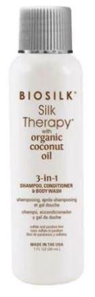 BioSilk Silk Therapy Organic Coconut Oil 3-in-1 Shampoo, Conditioner & Body Wash Gel Haar & Huid
