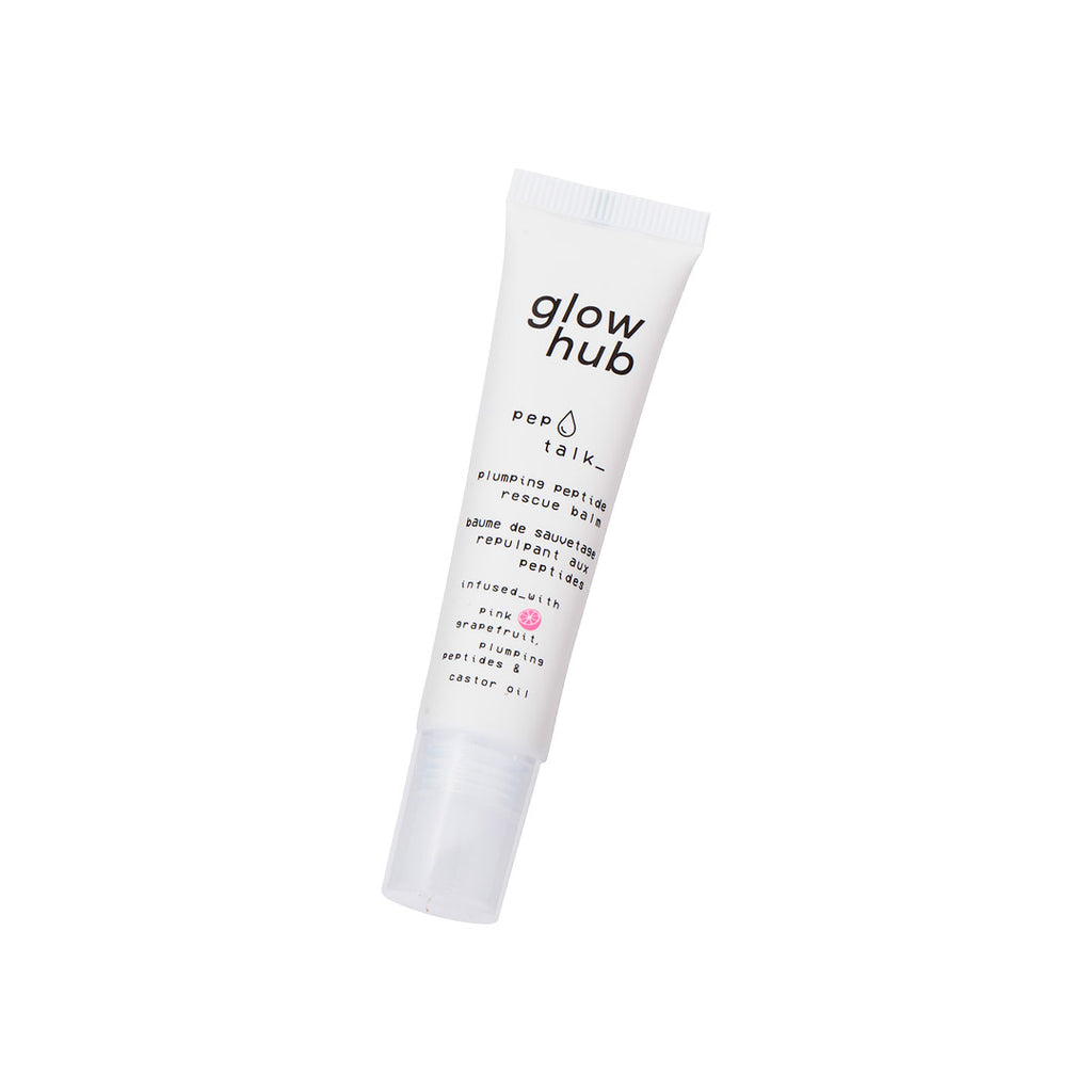 Glow Hub Treatments Pep Talk Plumping Peptide Rescue Balm Balsem Pink Grapefruit + Castor Oil