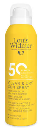 Louis Widmer Suncare Clear & Dry Sun Spray 50 ZP