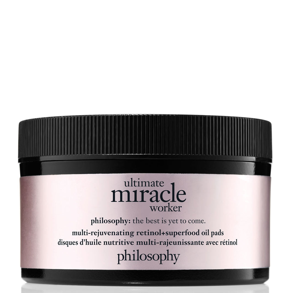 Philosophy Ultimate Miracle Worker bevat 60 pads & superfood oil