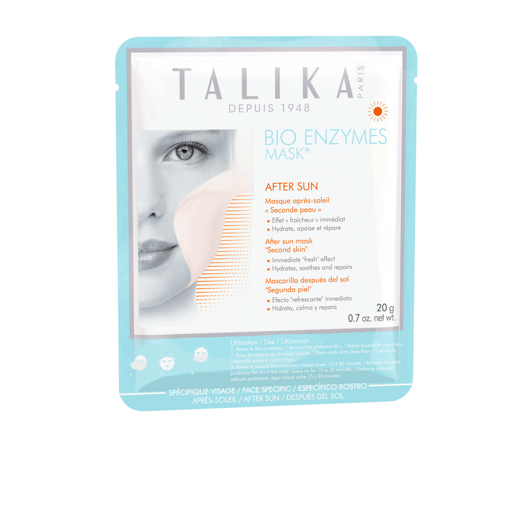 Talika Face Bio Enzymes Mask After Sun ''Second Skin'' Mask Na de Zon