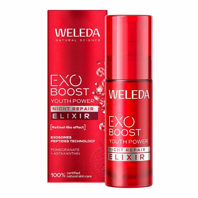 Weleda Youth Power Exo Boost Night Repair Elexir Granaatappel Astaxanthine