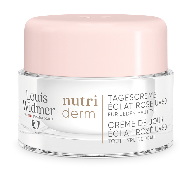 Louis Widmer Nutriderm Dagcrème Éclat Rosé UV50 Licht Geparfumeerd Crème