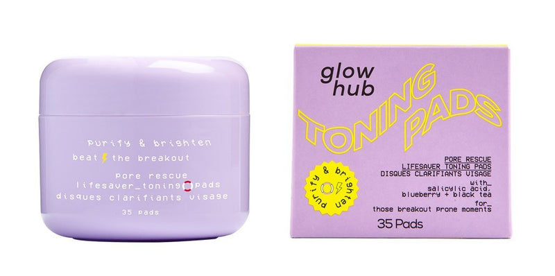 Glow Hub Toners Purify & Brighten Pore Rescue Toning Pads Set
