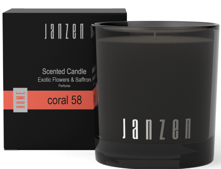 Janzen Coral 58 Scented Candle Geurkaars Exotic Flowers & Saffron